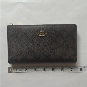 Coach Signature Black and Brown Wallet